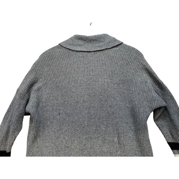 American Eagle Outfitters Mens Cardigan Sweater M/M Gray Cotton Wool Blend Knitw - Picture 9 of 9